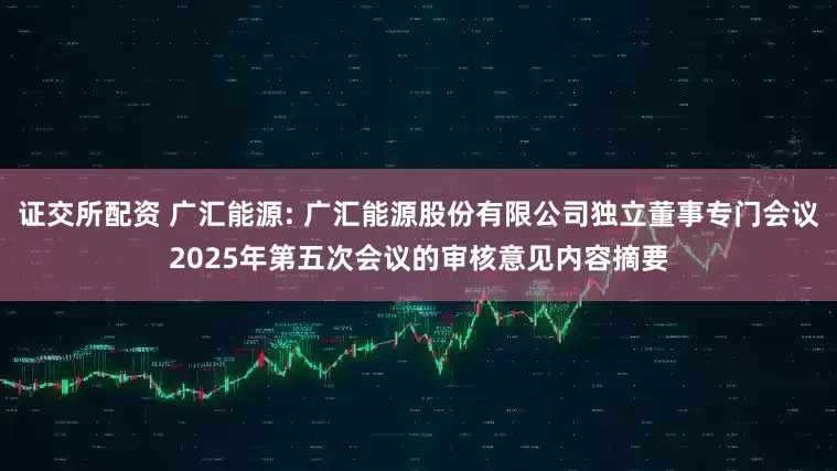 证交所配资 广汇能源: 广汇能源股份有限公司独立董事专门会议2025年第五次会议的审核意见内容摘要